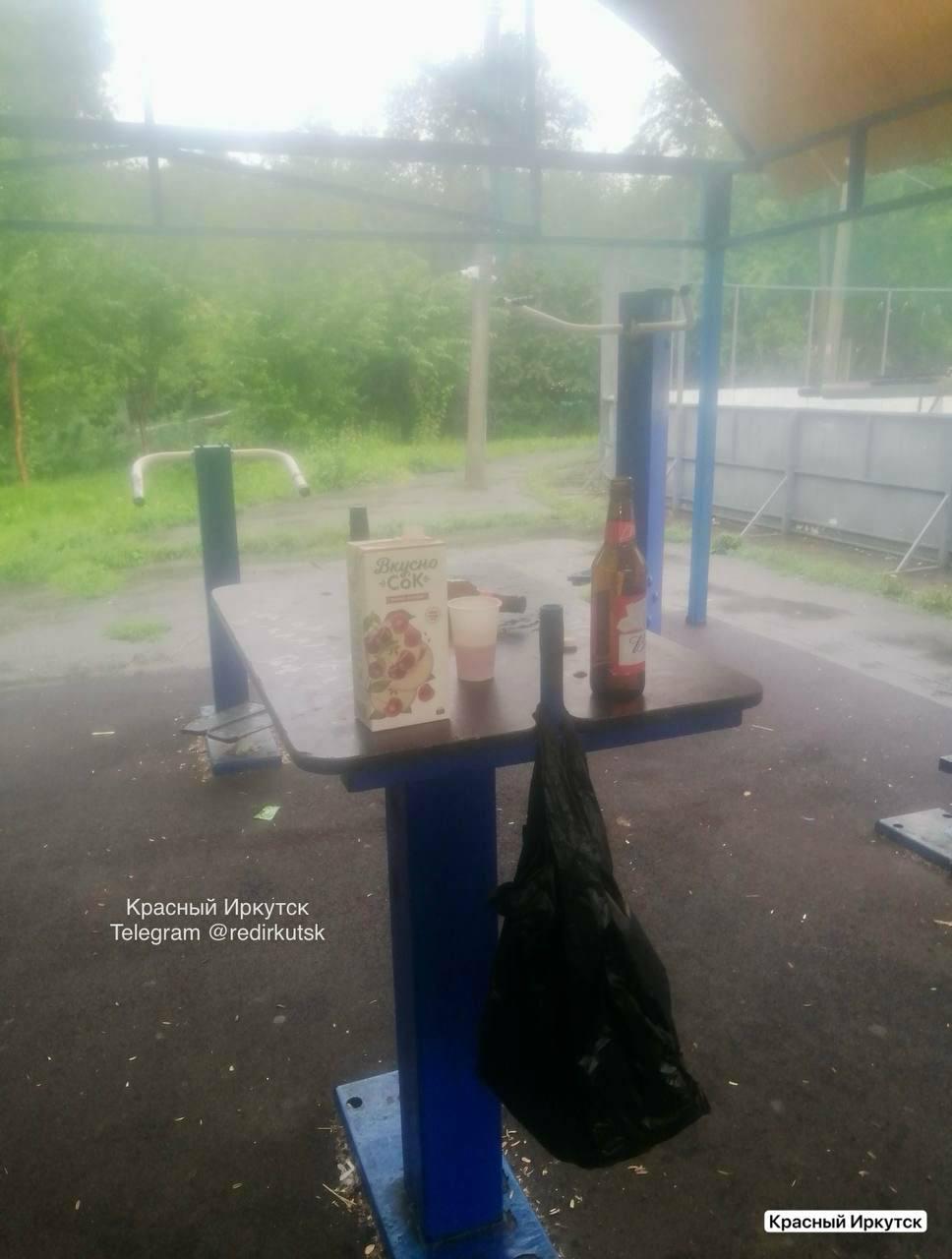 Спортивная площадка в Грибоедовской роще превратилась в свалку. Хотя на...