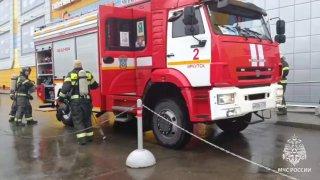 В Иркутске в торгово-развлекательном центре в микрорайоне Юбилейный произошёл пожар