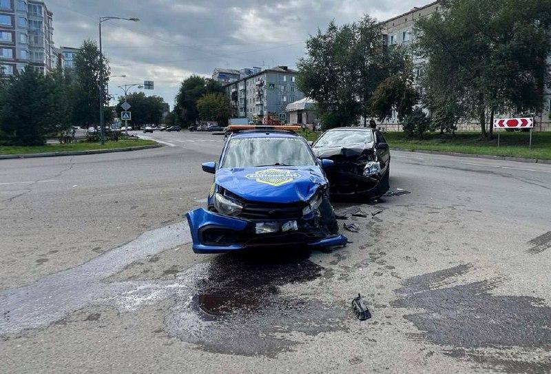 В Абакане произошло столкновение двух транспортных средств 21 августа днем в...