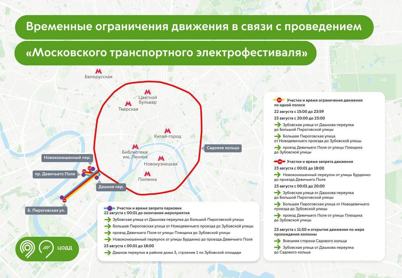 Напоминаем, сегодня Садовое кольцо перекрыто! На этот раз все из-за «Московского транспортного электрофестиваля».