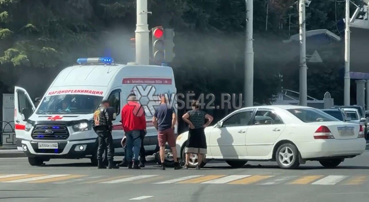 В Кемерово сбили мотоциклиста на Советском проспекте