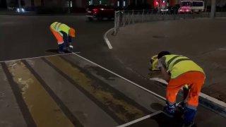 В Белгороде завершают обновление дорожной разметки
