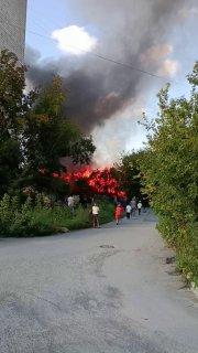 Большой пожар у ЖК 