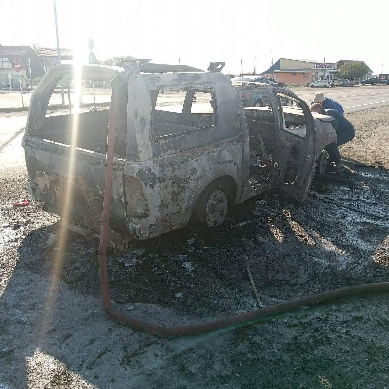 На трассе Оренбург – Орск загорелся автомобиль: пострадавших нет