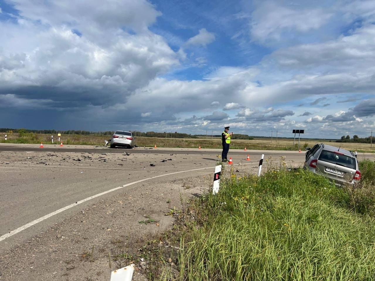 Сегодня на трассе Екатеринбург—Шадринск—Курган столкнулись Kia Rio и Skoda...