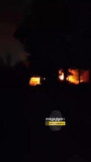 Сегодня рано утром горели киоски на проспекте Карла Маркса, около остановки...