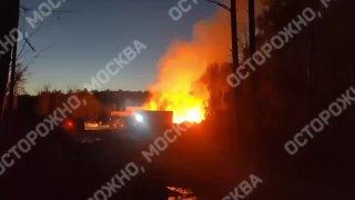 В подмосковных Химках полыхает лес.