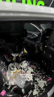 Жесть: детейлерам в Самаре показали салон авто, в котором устроили детский праздник.