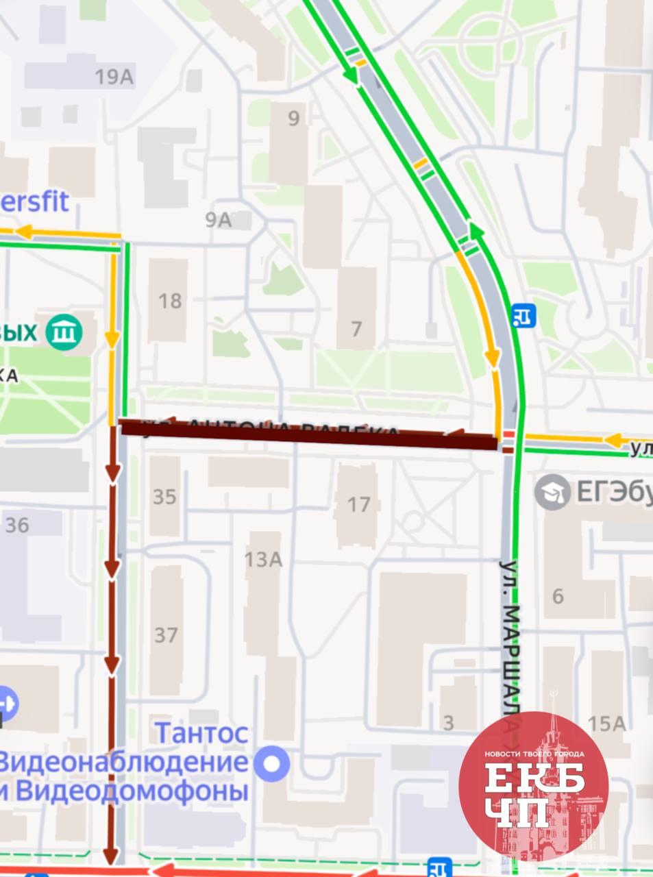 В центре Екатеринбурга начинается ремонт улицы Антона Валека