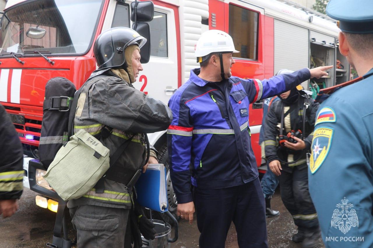Пожарные сегодня тренировались тушить Абаканскую ТЭЦ