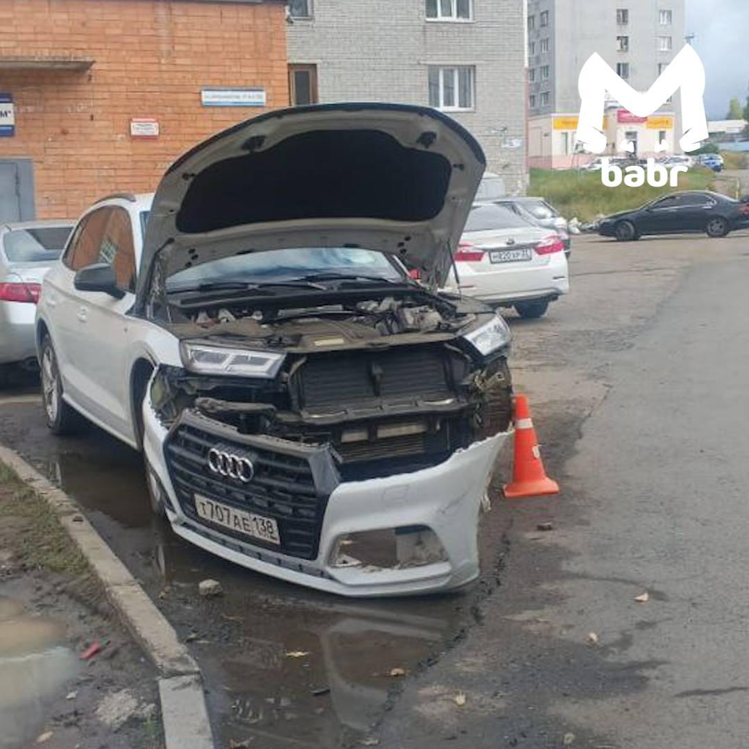 Лихач на жиге снёс бампер 