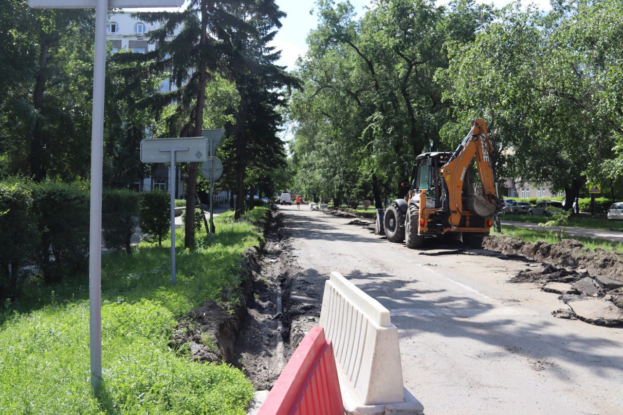 Ремонт на проспекте Ленина.
