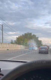 Очередной синенький автобус загорелся в Новокузнецке. Возгорание произошло...