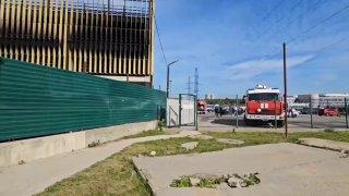 Пожар на строящейся парковке в Красногорске ликвидирован. Пожар на...