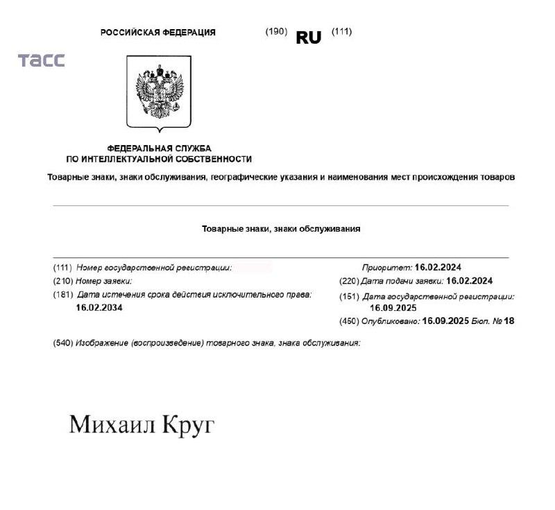 Ирина Круг официально зарегистрировала товарный знак «Михаил Круг».