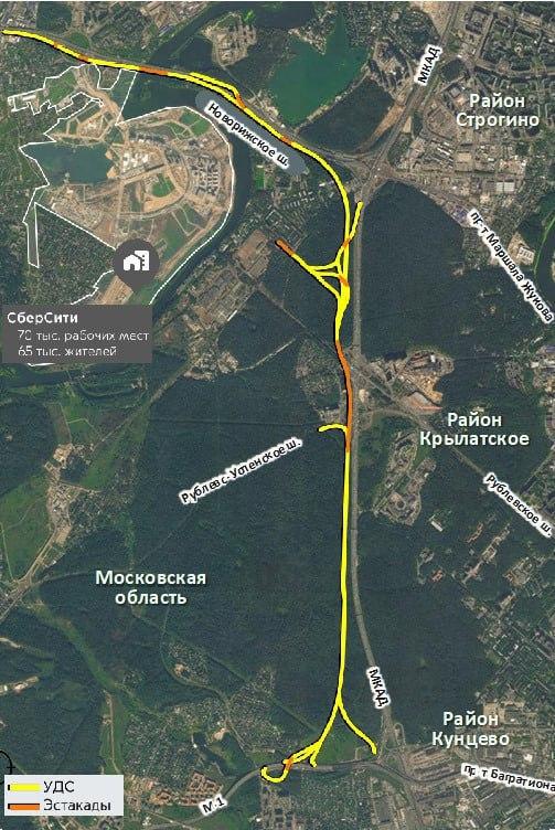 Новая платная трасса появится вдоль МКАДа через Рублево. Она соединит Новорижское шоссе и проспект Багратиона, пройдя через лесной массив.