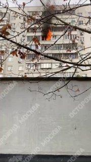 Пожар в жилом доме на юго-востоке Москвы.