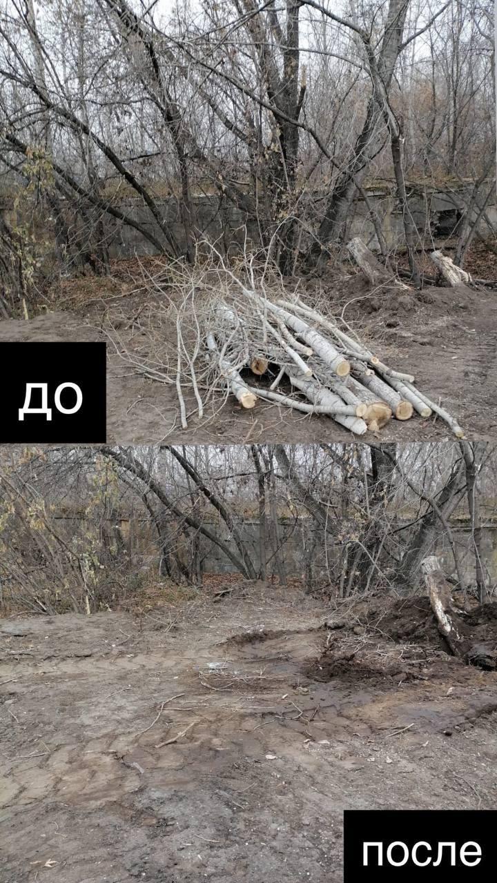 Специалисты компании «Энергия-Канск» работают по сбору мусора, оставшегося...