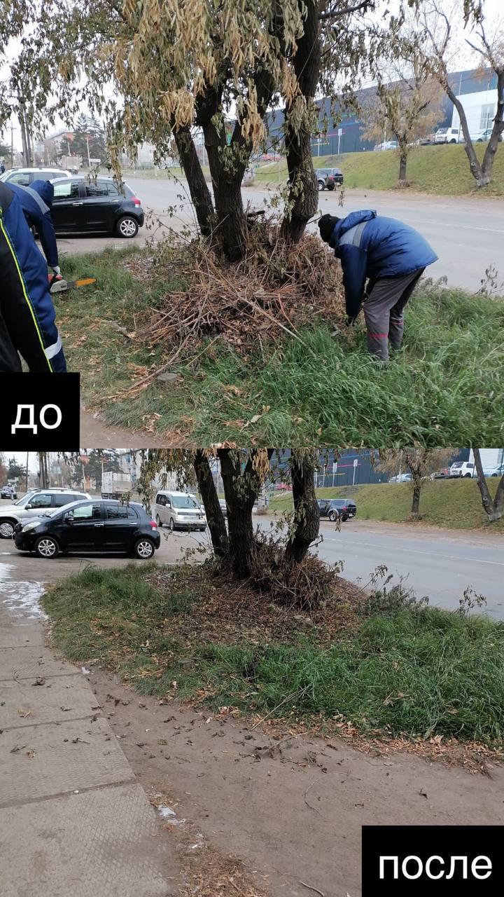 Специалисты компании «Энергия-Канск» работают по сбору мусора, оставшегося...