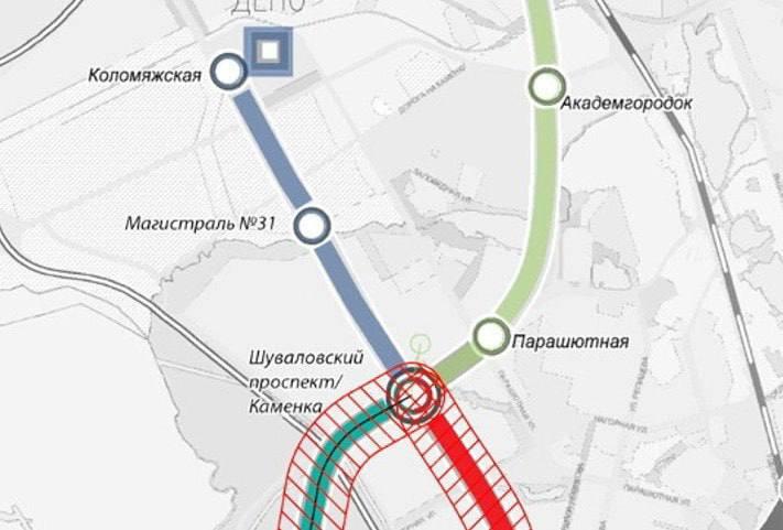 Показали схему новой станции метро «Коломяжская». Будущая станция появится на...