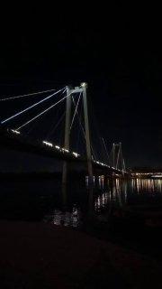 Световое шоу организуют сегодня на вантовом мосту