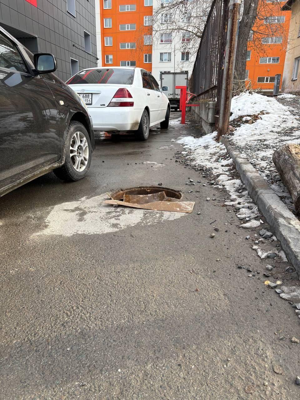 Ловушка для невнимательных на Добровольческой, 6 🌇 Источник: ЧП Новосибирск
