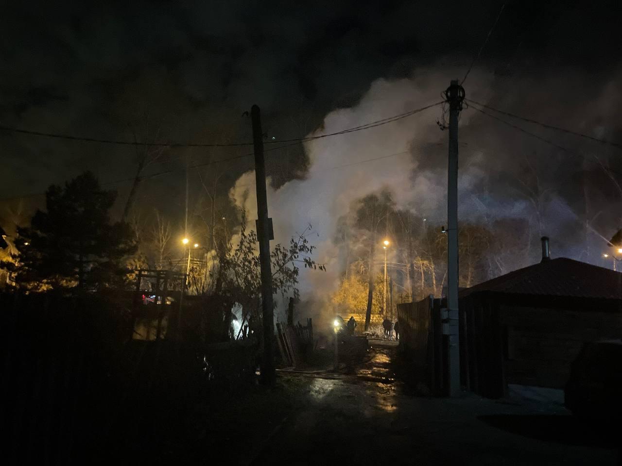 Сегодня ночью в Новосибирске произошел очередной пожар
