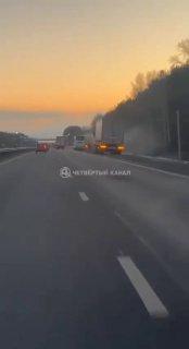 Пассажирский автобус сгорел на трассе M-12 между Екатеринбургом и Тюменью