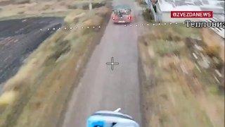 Пять пикапов с боевиками ВСУ взлетели на воздух один за другим в районе Купянска.