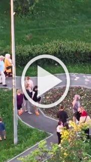 В Москве замоташка напала на ребенка на детской площадке. 